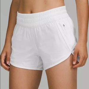 White Lululemon Tracker Low-Rise Lined Shorts 4"